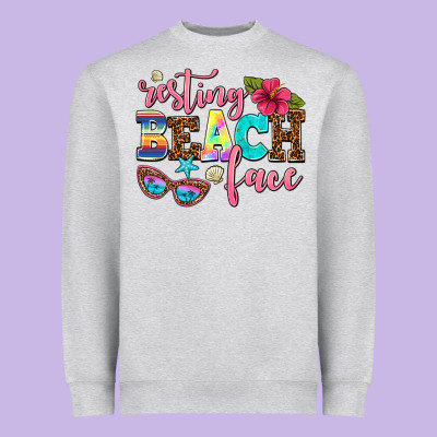 Resting Beach Face Heavyweight Sweatshirt Designed By Adodesignshop