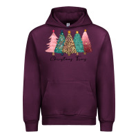 Mauve Wine christmas trees Urban Hoodie - CowGirlArtShop