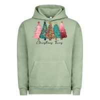 Pigment Oil Green christmas trees Urban Hoodie - CowGirlArtShop