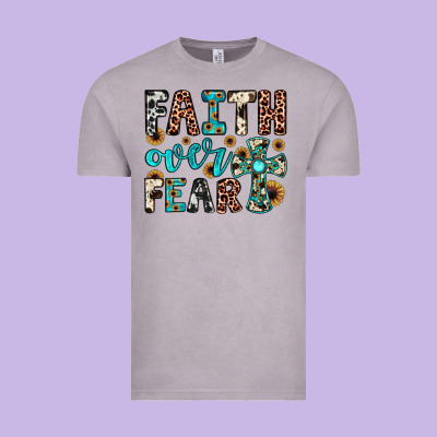 Faith Over Fear Vintage Tee Designed By Jahusdesignshop