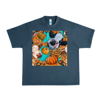 Midnight Navy autumn cows seamless pattern Urban Heavy Tee - BundleAndBundleShop