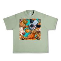 Oil Green autumn cows seamless pattern Urban Heavy Tee - BundleAndBundleShop