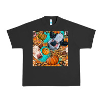 Pigment Black autumn cows seamless pattern Urban Heavy Tee - BundleAndBundleShop