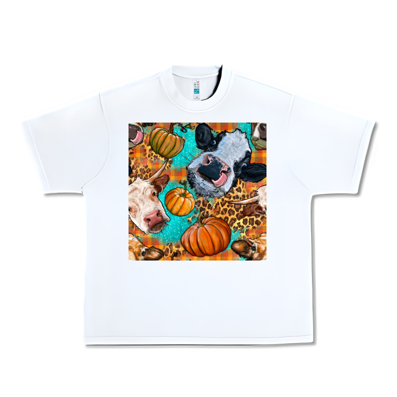 Autumn Cows Seamless Pattern Urban Heavy Tee by BundleAndBundleShop | Teevron