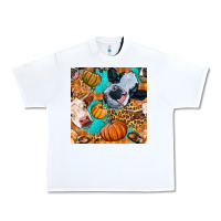 White autumn cows seamless pattern Urban Heavy Tee - BundleAndBundleShop
