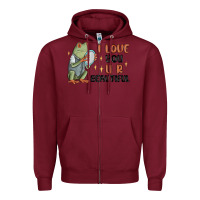 Burgundy i love you u r beautiful frog Zipper Hoodie - MaliasSmallBusiness