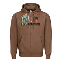 Chestnut i love you u r beautiful frog Zipper Hoodie - MaliasSmallBusiness
