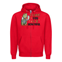 Red i love you u r beautiful frog Zipper Hoodie - MaliasSmallBusiness