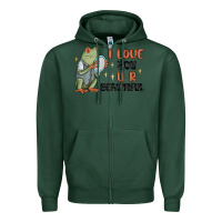 Sports Green i love you u r beautiful frog Zipper Hoodie - MaliasSmallBusiness
