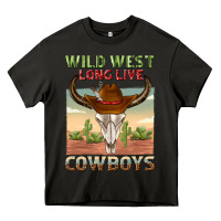 Asphalt wild west long live cowboys Heavy Core Tee - texasbilliewilder