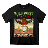 Black wild west long live cowboys Heavy Core Tee - texasbilliewilder