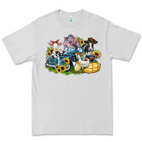Dove Grey farm animals truck Premium Tee - Zillion Design Studio