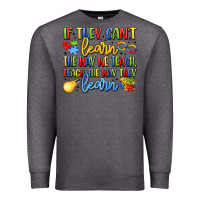 Charcoal Heather if they can't learn the way we teach teach the  wa Premium Sweatshirt - LillyAllenDesigns