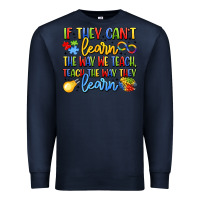 Navy if they can't learn the way we teach teach the  wa Premium Sweatshirt - LillyAllenDesigns