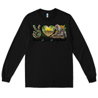 Black Peace Love Elephant Long Sleeve Tee - LillyAllenDesigns