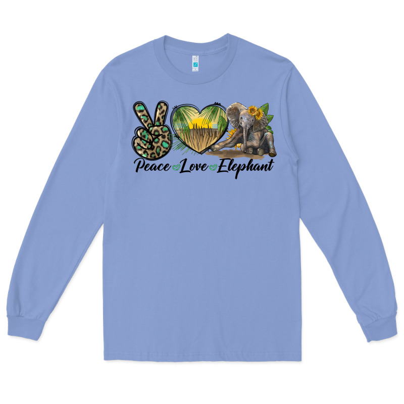 Peace Love Elephant Long Sleeve Tee by LillyAllenDesigns | Teevron