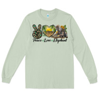 Matcha Peace Love Elephant Long Sleeve Tee - LillyAllenDesigns