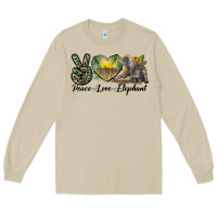 Mushroom Peace Love Elephant Long Sleeve Tee - LillyAllenDesigns