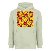 Matcha softball hearts seamless pattern Heavyweight Hoodie - BundleAndBundleShop