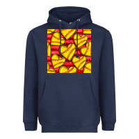 Navy softball hearts seamless pattern Heavyweight Hoodie - BundleAndBundleShop