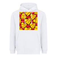 White softball hearts seamless pattern Heavyweight Hoodie - BundleAndBundleShop