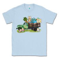 Dusty Blue easter hunt i̇n truck Classic Tee - AdoDesignShop