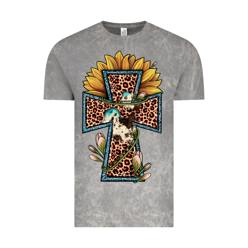 Leopard Cross  Sunflower Vintage Tee by JahusDesignShop | Teevron