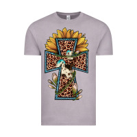 Vintage Zinc leopard cross  sunflower Vintage Tee - JahusDesignShop