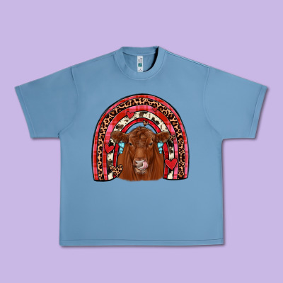 Valentines Red Angus Rainbow Urban Heavy Tee Designed By Jahusdesignshop