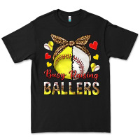 Black busy raising ballers with baseball and softball Premium Tee - texasbilliewilder