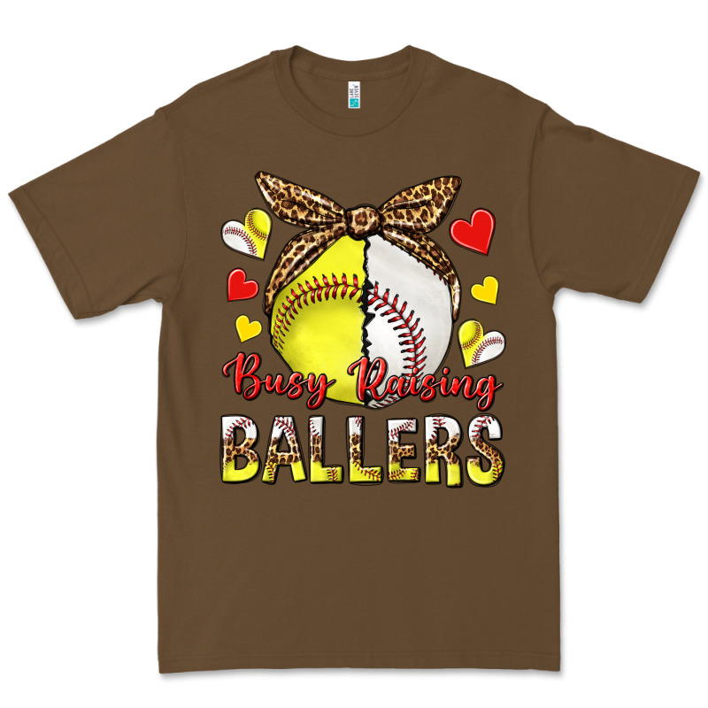 Busy Raising Ballers With Baseball And Softball Premium Tee by texasbilliewilder | Teevron