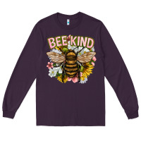 Plum bee kind Long Sleeve Tee - NancyCooperArtShop