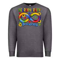 Charcoal Heather neurodiversity awareness Premium Sweatshirt - LillyAllenDesigns