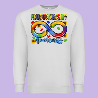 Neurodiversity Awareness Premium Sweatshirt Designed By Lillyallendesigns