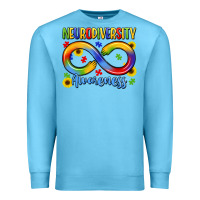 Ocean Blue neurodiversity awareness Premium Sweatshirt - LillyAllenDesigns
