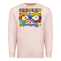Pale Pink neurodiversity awareness Premium Sweatshirt - LillyAllenDesigns
