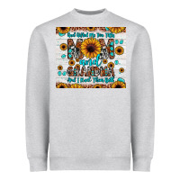 Heather Grey god gifted me two titles mom and grandma and i rock them both Heavyweight Sweatshirt - JahusDesignShop