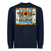 Navy god gifted me two titles mom and grandma and i rock them both Heavyweight Sweatshirt - JahusDesignShop