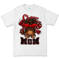 White cheer mom afro messy bun Premium Tee - texasbilliewilder
