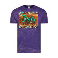 Cloud Purple jesus loves you Vintage Tee - JahusDesignShop