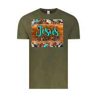Vintage Olive jesus loves you Vintage Tee - JahusDesignShop
