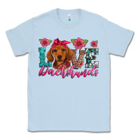 Dusty Blue love dachshunds Classic Tee - Artiststas