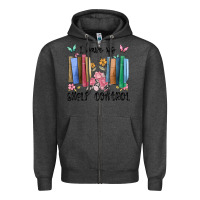 Charcoal Heather i have no shelf control Zipper Hoodie - MaliasSmallBusiness