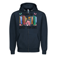 Navy i have no shelf control Zipper Hoodie - MaliasSmallBusiness