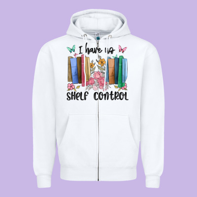 I Have No Shelf Control Zipper Hoodie Designed By Maliassmallbusiness