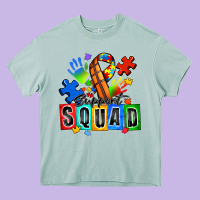 Basketball Support Squad Autism Heavy Core Tee Designed By Zillion Design Studio