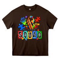 Chocolate Brown basketball support squad autism Heavy Core Tee - Zillion Design Studio