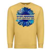 Antique Gold autism awareness accept understand love blue Premium Sweatshirt - LillyAllenDesigns