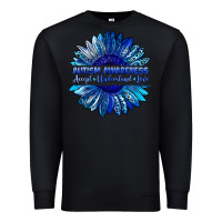 Black autism awareness accept understand love blue Premium Sweatshirt - LillyAllenDesigns
