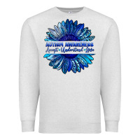 Oatmeal Heather autism awareness accept understand love blue Premium Sweatshirt - LillyAllenDesigns